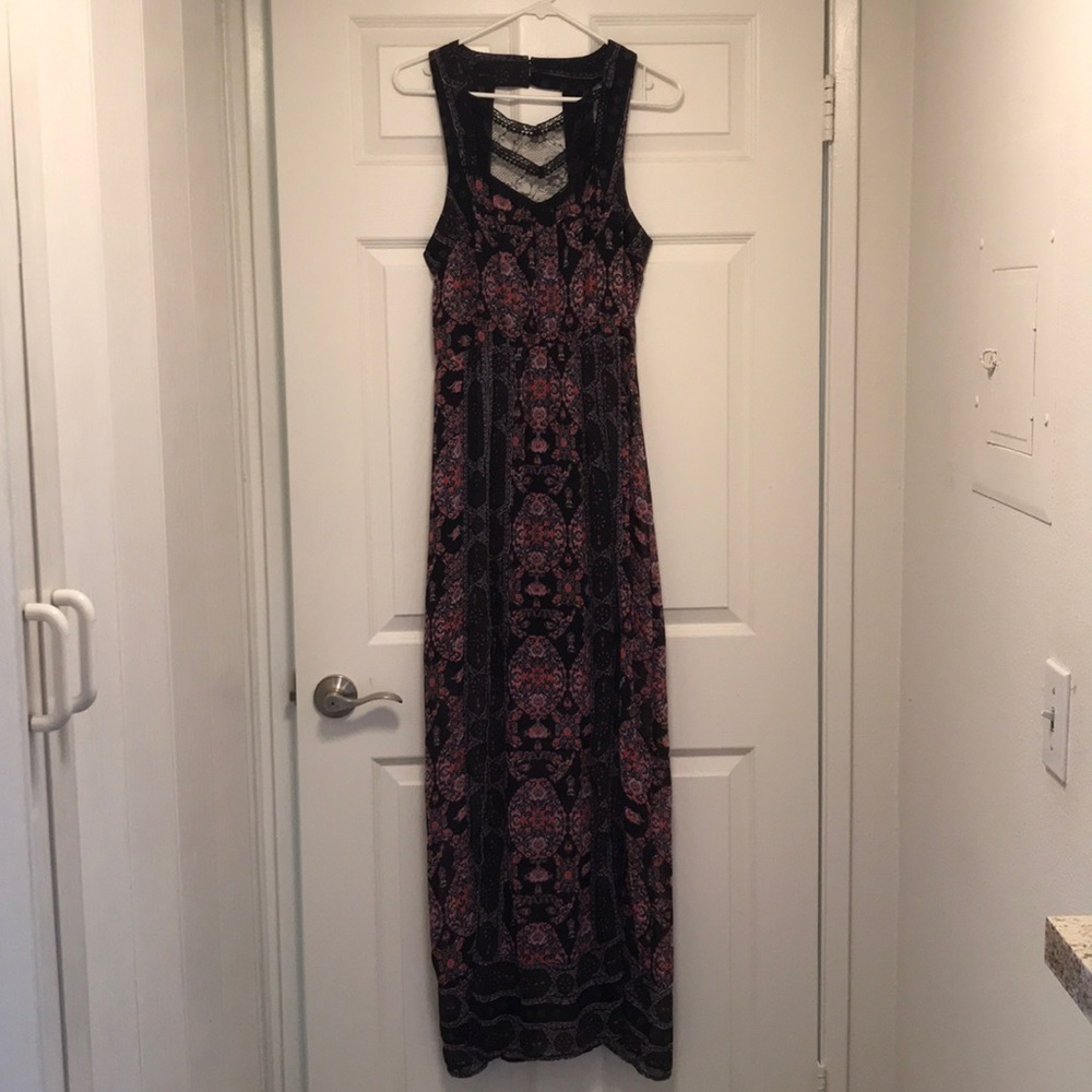 Free People Maxi Dress floral and lace size 8